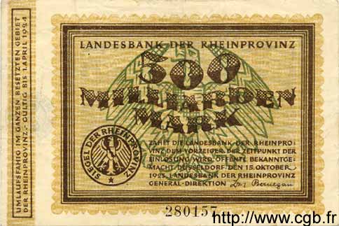 500 Milliarden Mark GERMANIA  1923 Rpr.37 BB