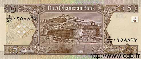 5 Afghanis AFGHANISTAN  2002 P.066 UNC
