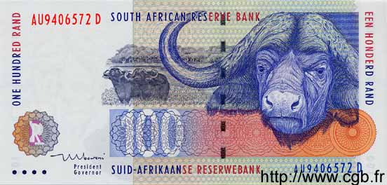 100 Rand SOUTH AFRICA  1999 P.126b UNC
