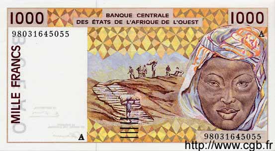 1000 Francs STATI AMERICANI AFRICANI  1998 P.111Ah FDC
