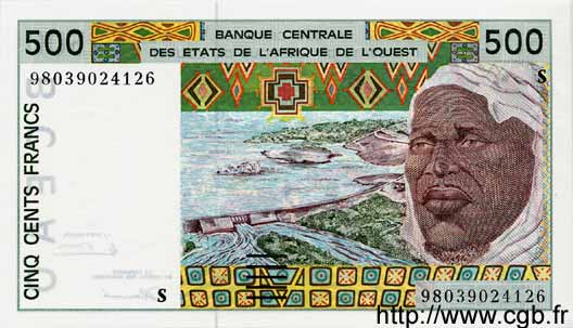 500 Francs ESTADOS DEL OESTE AFRICANO  1998 P.910b FDC