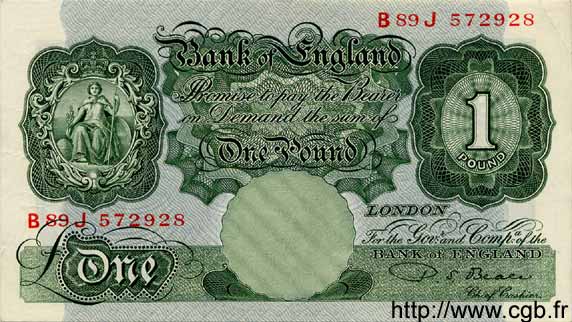 1 Pound ENGLAND  1948 P.369b AU-