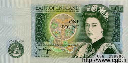 1 Pound ENGLAND  1978 P.377a UNC-