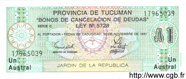 1 Austral ARGENTINA  1991 PS.2711b UNC