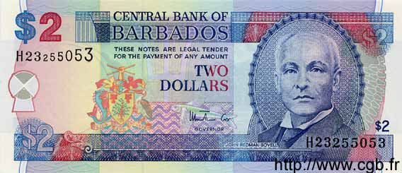 2 Dollars BARBADOS  1995 P.41 ST
