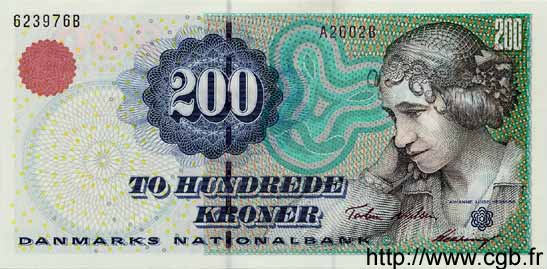 200 Kroner DINAMARCA  2002 P.057var FDC