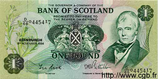 1 Pound SCOTLAND  1984 P.111f UNC