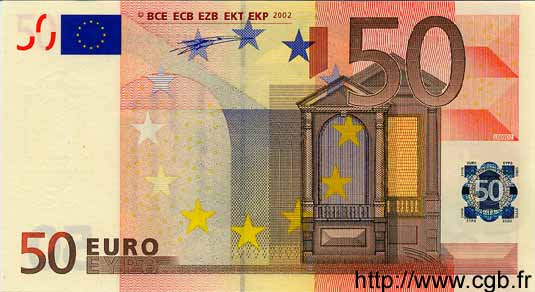 50 Euro EUROPA  2002 €.130.08 UNC