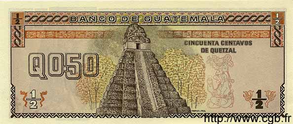 50 Centimes de Quetzal GUATEMALA  1989 P.072a UNC