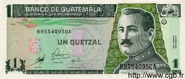 1 Quetzal GUATEMALA  1998 P.099 ST
