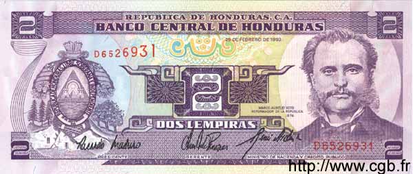 2 Lempiras HONDURAS  1994 P.072c FDC