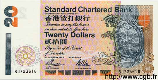 20 Dollars HONG KONG  1996 P.285b UNC