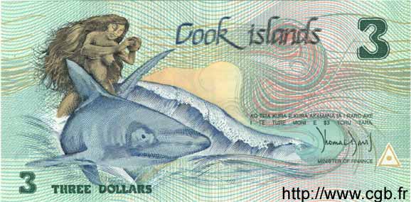3 Dollars ISOLE COOK  1987 P.03a FDC