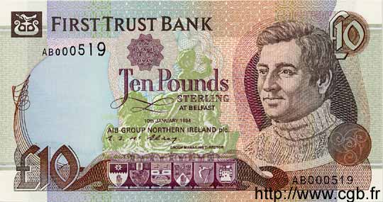 10 Pounds NORTHERN IRELAND  1994 P.132 FDC