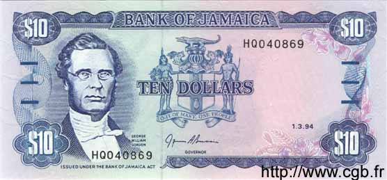 10 Dollars JAMAICA  1994 P.71e FDC