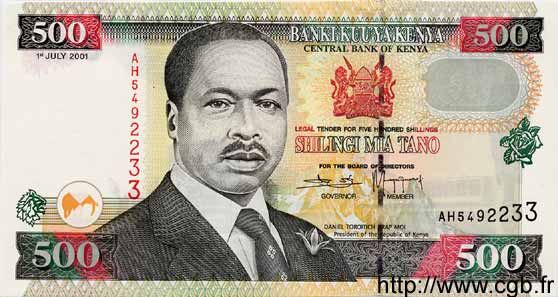 500 Shillings KENYA  2001 P.39d UNC-