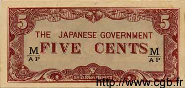 5 Cents MALAYA  1942 P.M02b q.FDC