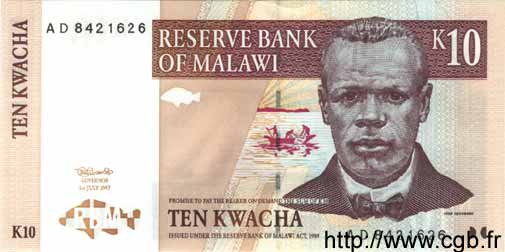 10 Kwacha MALAWI  1997 P.37 SC+