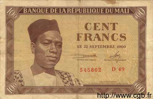 100 Francs MALI  1960 P.02 VF-