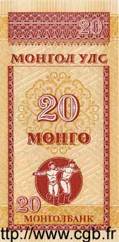 20 Mongo MONGOLIA  1993 P.50 UNC