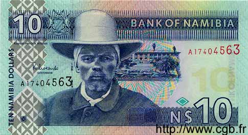 10 Namibia Dollars NAMIBIA  2001 P.04bA UNC