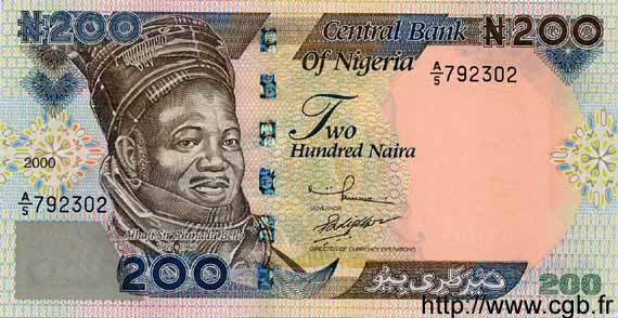 200 Naira NIGERIA  2000 P.29 UNC