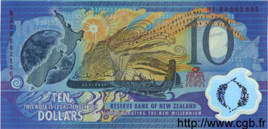 10 Dollars Commémoratif NUOVA ZELANDA
  2000 P.190b FDC
