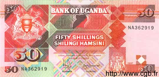 50 Shillings UGANDA  1997 P.30c FDC