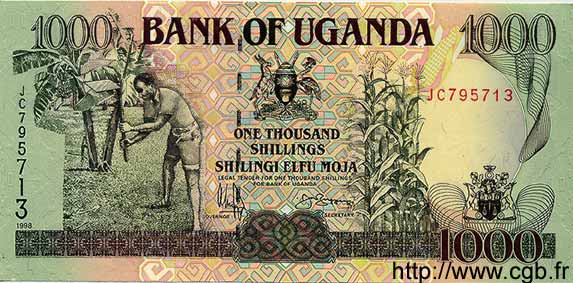 1000 Shillings UGANDA  1998 P.36 FDC