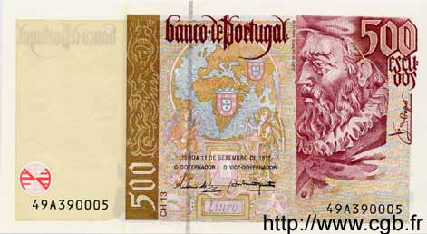 500 Escudos PORTUGAL  1997 P.187b UNC
