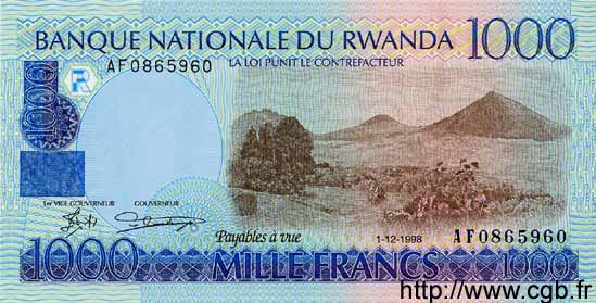 1000 Francs RWANDA  1998 P.27a UNC-