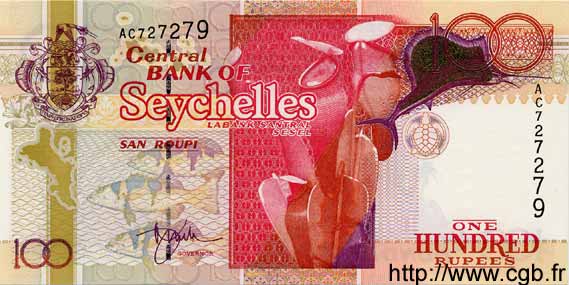 100 Rupees SEYCHELLES  2001 P.40 SC+