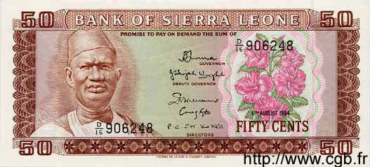 50 Cents SIERRA LEONE  1984 P.04e FDC