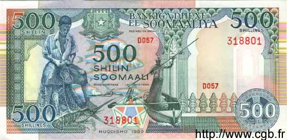 500 Shilin SOMALIA DEMOCRATIC REPUBLIC  1989 P.36 UNC