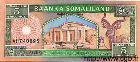 5 Shillings / 5 Shilin SOMALILAND  1994 P.01a UNC