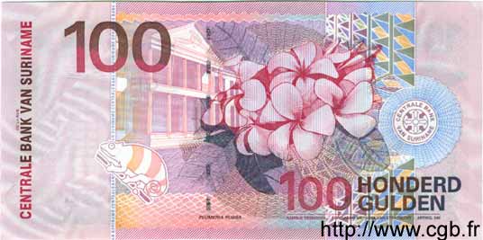 100 Gulden SURINAME  2000 P.149 FDC