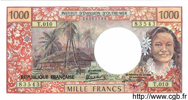 1000 Francs TAHITI  1985 P.27d q.FDC