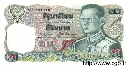 20 Baht THAILAND  1981 P.088 UNC