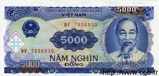 5000 Dong VIET NAM  1991 P.108a UNC