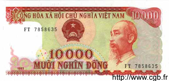 10000 Dông VIETNAM  1993 P.115a UNC