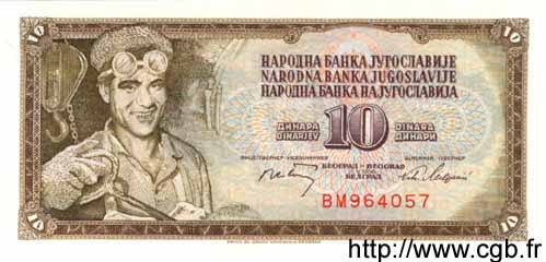 10 Dinara YUGOSLAVIA  1968 P.082b FDC