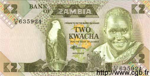 2 Kwacha ZAMBIA  1980 P.24c UNC