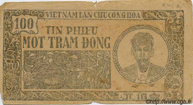 100 Dong VIETNAM  1950 P.054b MB