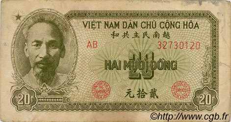 20 Dong VIETNAM  1951 P.060b F