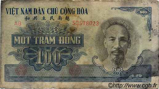 100 Dong VIETNAM  1951 P.062b fS