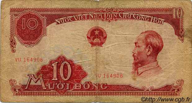 10 Dong VIETNAM  1958 P.074a BC