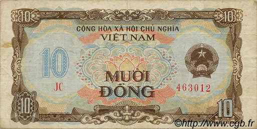 10 Dong VIETNAM  1980 P.086a BB