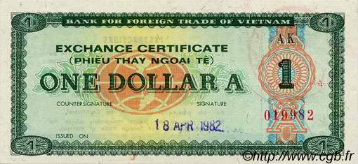 1 Dollar VIET NAM  1982 P.FX8 AU