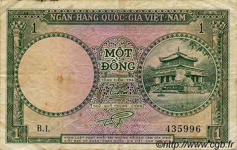 1 Dong SOUTH VIETNAM  1956 P.01a F