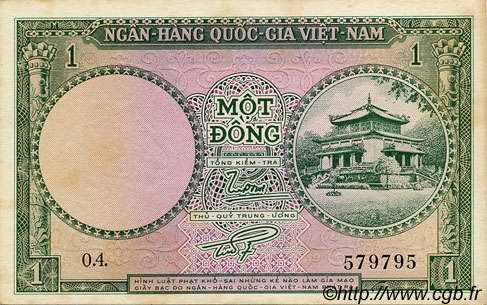 1 Dong VIETNAM DEL SUR  1956 P.01a EBC+